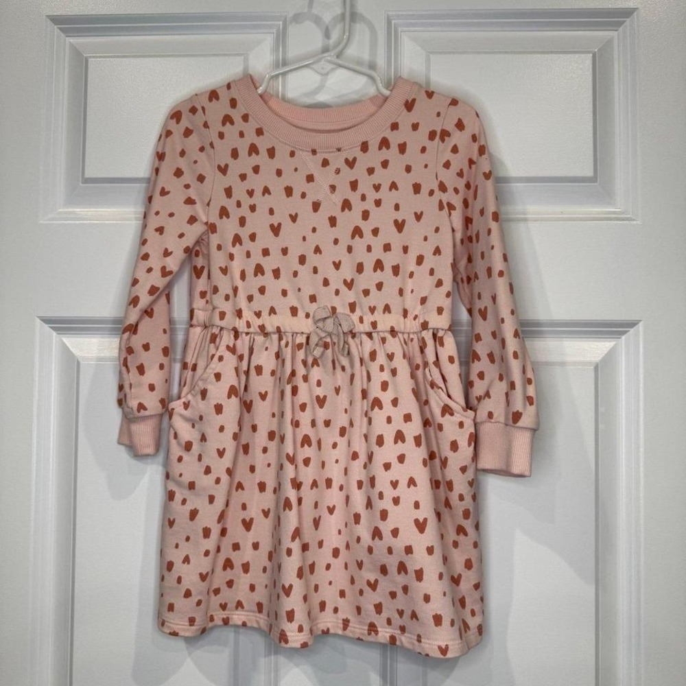 C&J Girls Heart‎ Print Dress Size 3T